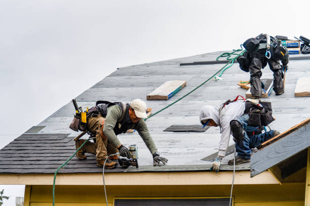 Professional Gutter Installation technician working in Boissevain, VA